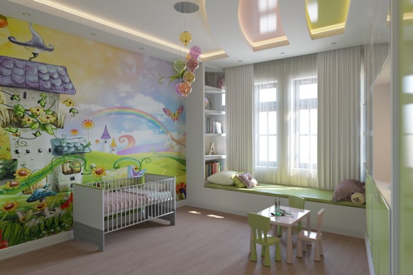 Зонирование детской комнаты - фото идей дизайна для мальчика и девочки